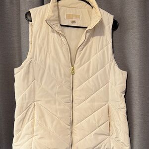Michael Kors Ivory Quilted Women's Puffer Vest